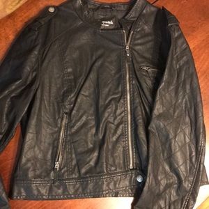 Black faux leather jacket